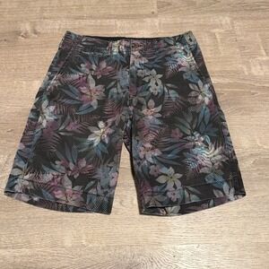 American Eagle Next Level Flex Tropical Floral Hawaiian Chino Shorts Sz 28